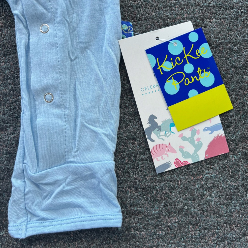 KicKee Pants Snap Bamboo Basic Coverall Romper - NWT - Picture 6 of 6